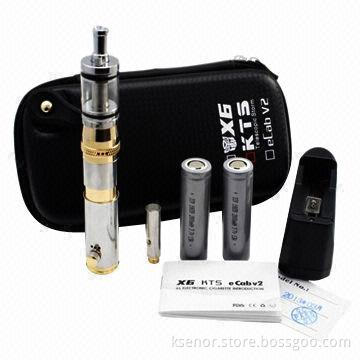 E-cigarettes with 2013 Biggest Capacity Button Battery, 3.7 to 7.2V Output Voltage